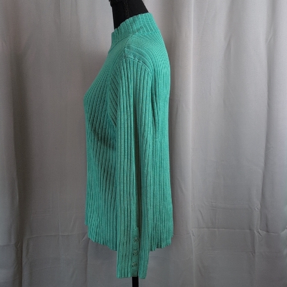 Appleseed's Greenish Teal Ribbed Turtleneck Sweater - Picture 2 of 6